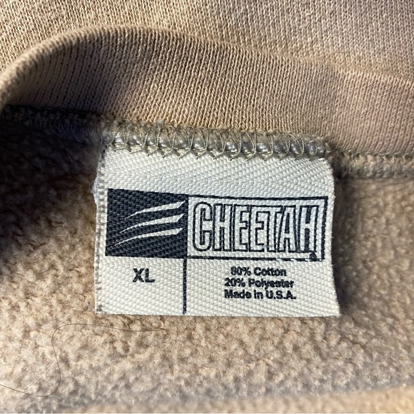 Vintage Cropped Beige Crewneck Sweater Tan - Picture 3 of 6